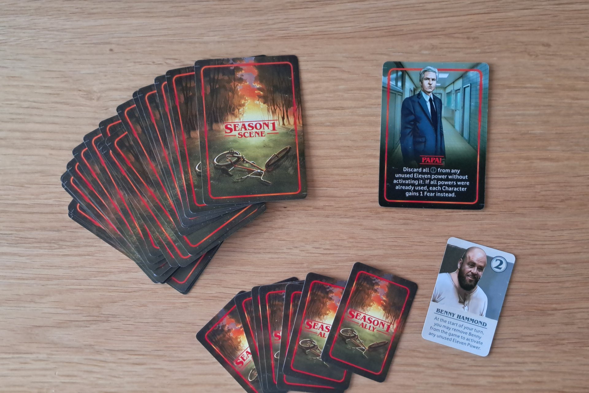 Cards used in Season 1 of the Stranger Things board game