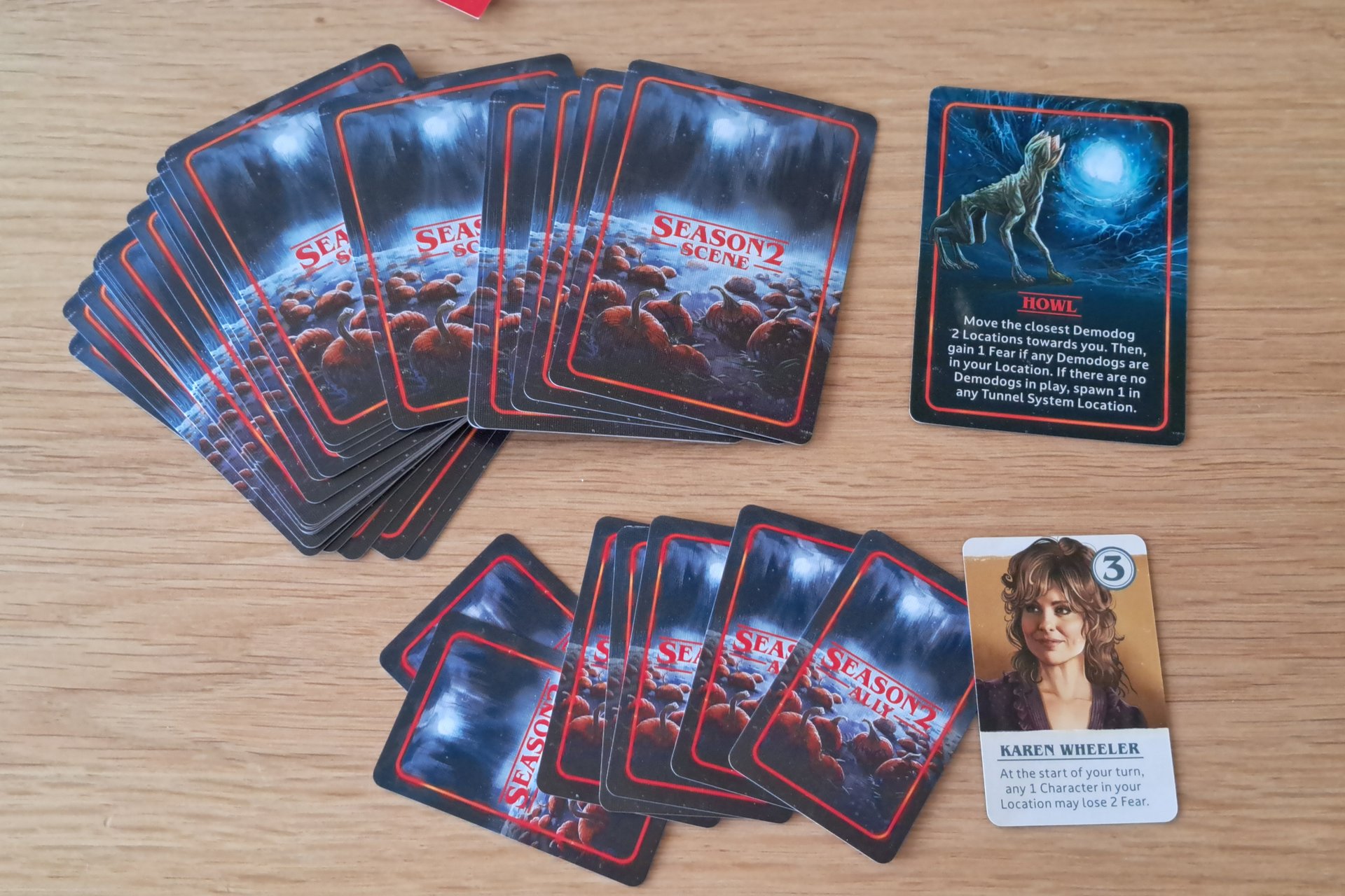 Cards used in Season 2 of the Stranger Things board game