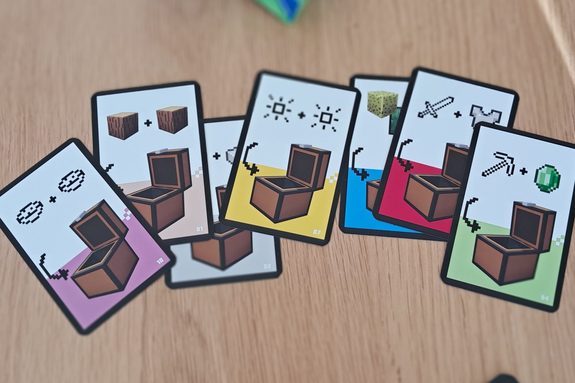 Photo of seven chest cards