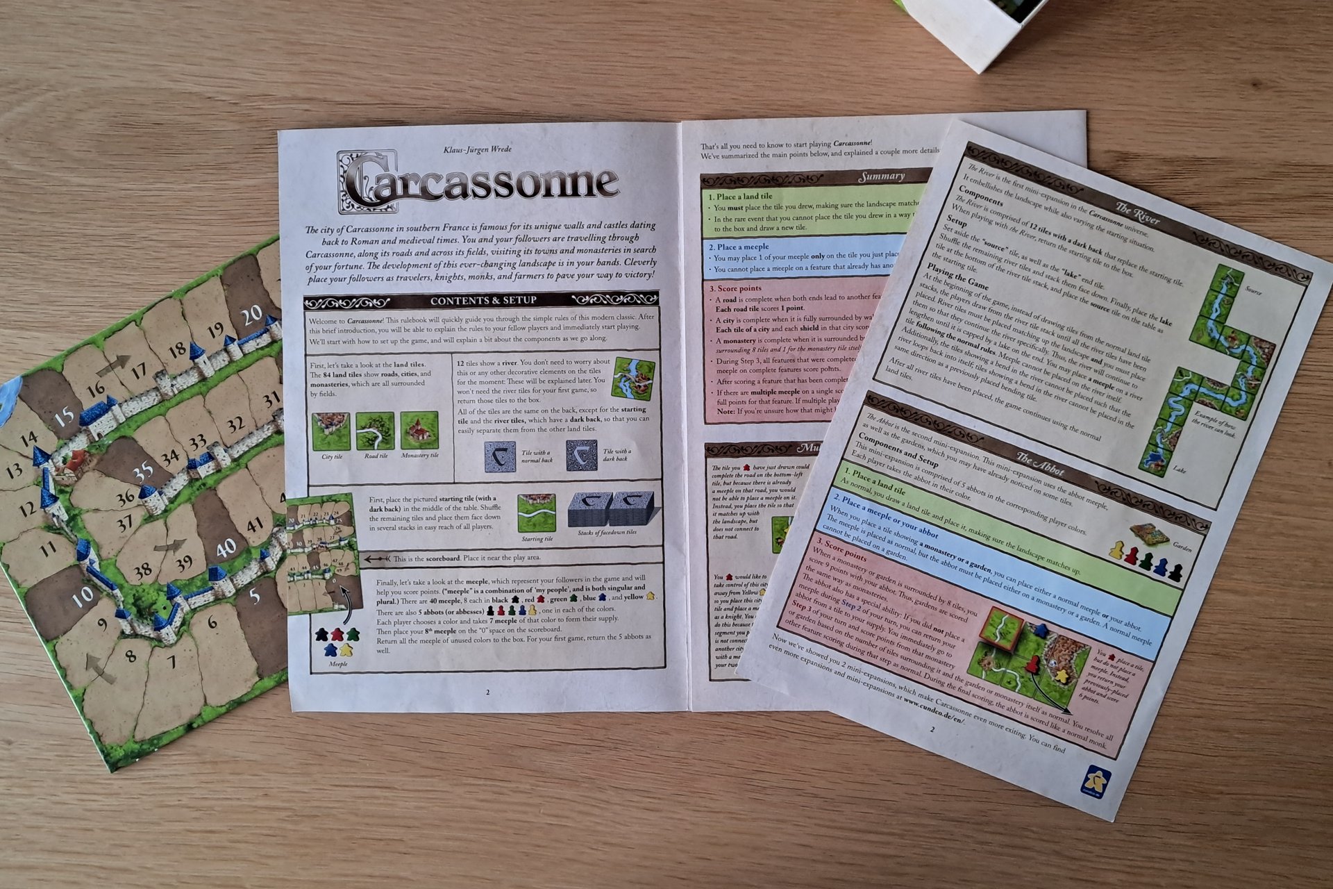 Carcassonne board game rulebook