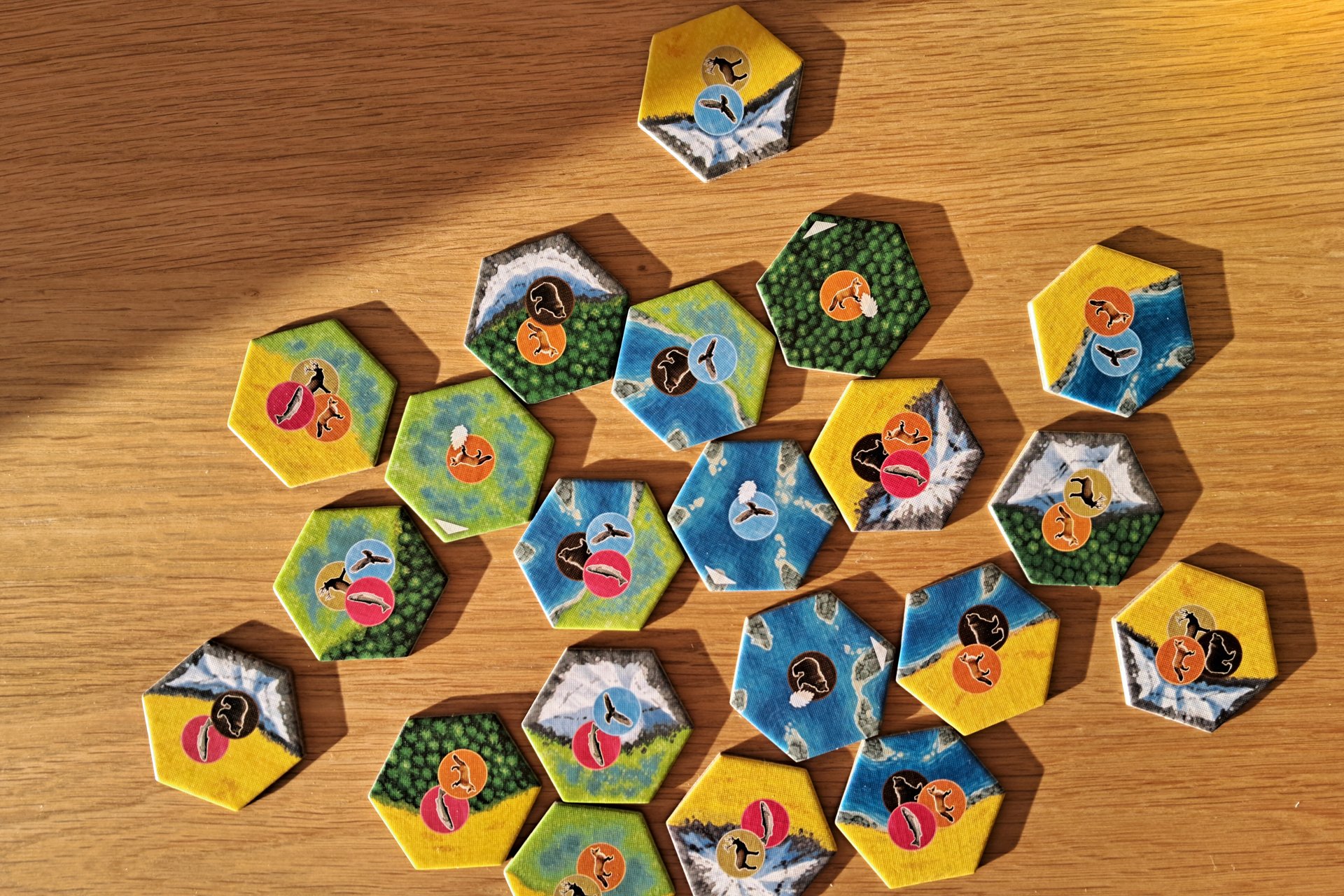 Some of the habitat and keystone tiles